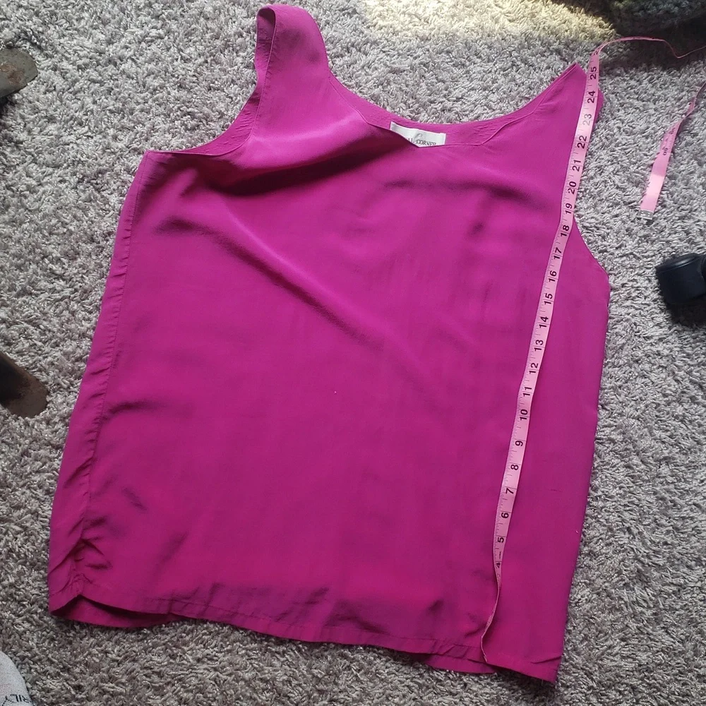 Casual Corner Silk Pink Sleeveless Tank Top, Sz L - Picture 10 of 10
